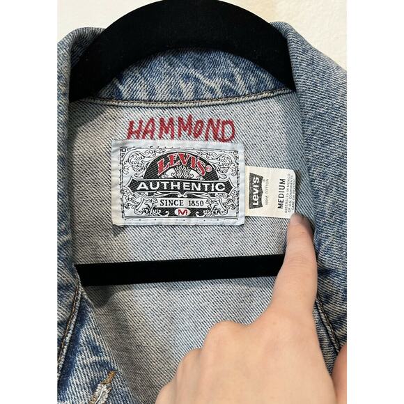 Vintage Authentic Levi's Denim Trucker Jacket Mens 77598-0291 MADE IN USA Size M - Picture 4 of 6